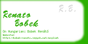 renato bobek business card