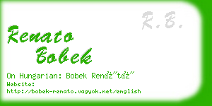 renato bobek business card